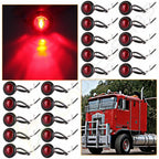 20x Round 3/4" Red LED Side Marker Indicator Light for Truck Trailer SUV
