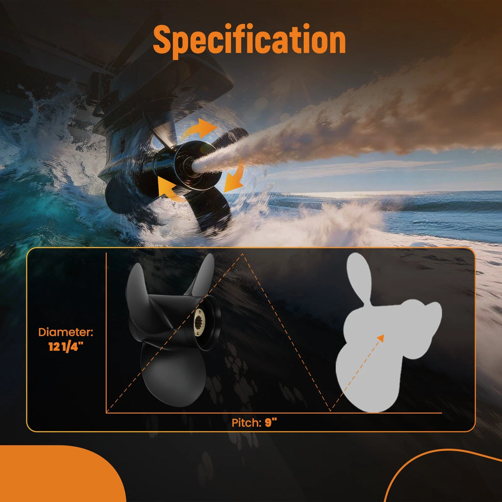 3 Blade Propeller for Mercury Outboard 25-75HP