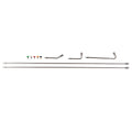 2X 60 Inch Pressure Washer Extension Wand Kit with Curved Rod & Tips