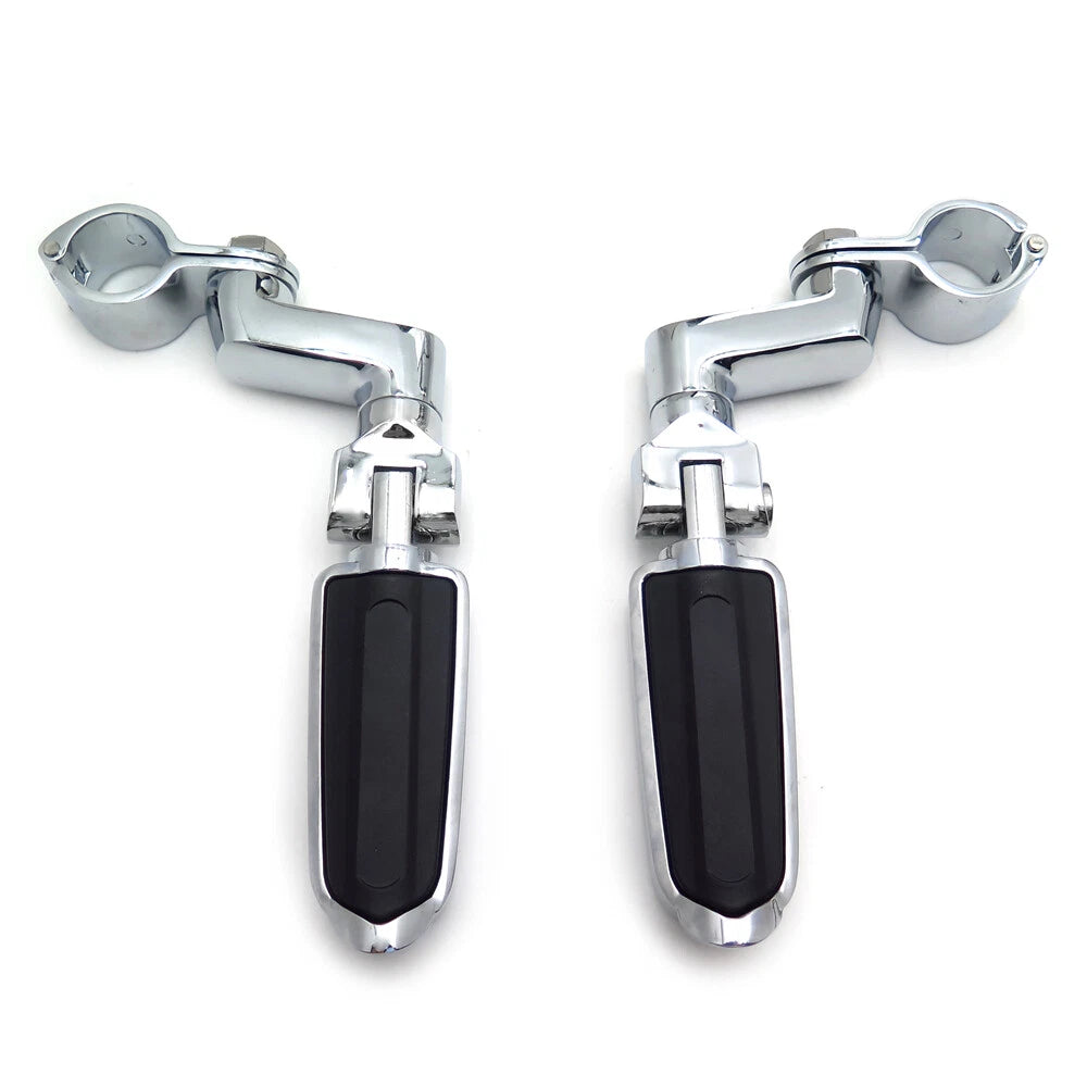 1.25" Highway Radical Flame Foot Peg Clamps for Harley Sportster 883/1340 (1986–2023)