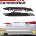 Smoke LED Rear Bumper Reflector Lights for BMW 5-Series (2009–2014)