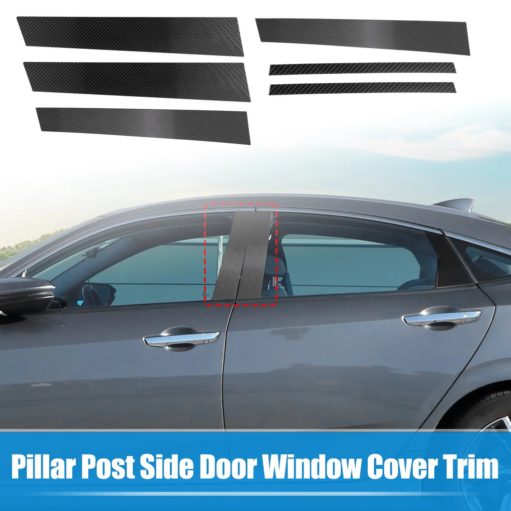 Set of 6 Pillar Post Side Door Window Covers for Honda Civic Sedan (2006–2011)
