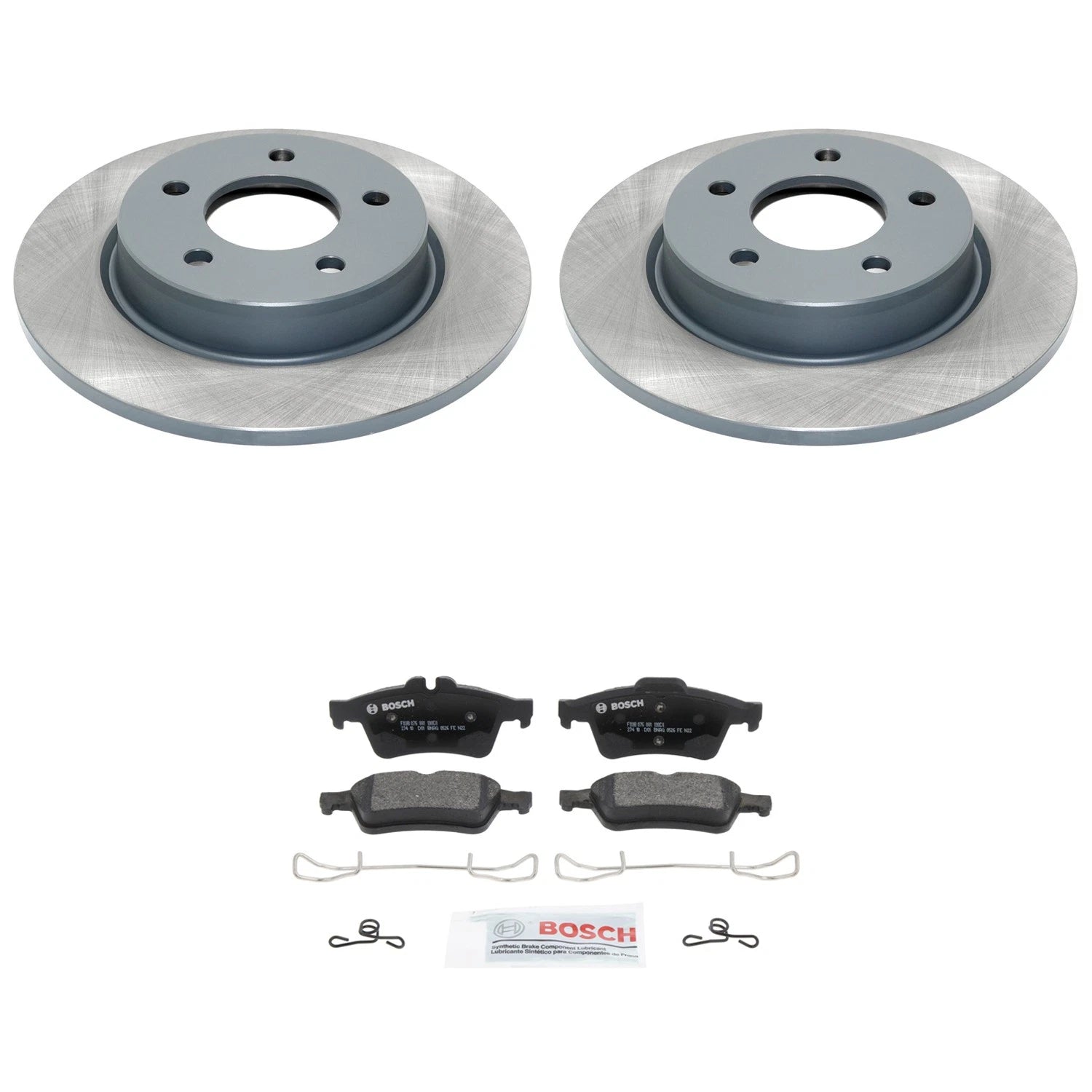 DuraGo Rear Rotors & Bosch QuietCast Brake Pads Kit for Mazda 3
