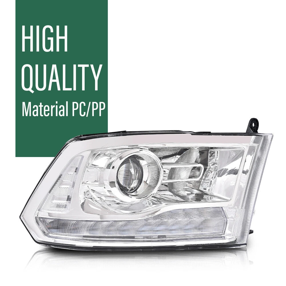 LED Projector Headlights for Ram 1500 2500 3500 (2009–2018) Chrome