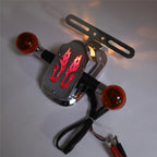 Chrome Flame Brake Tail Light with Turn Signal for Harley Cruiser Chopper (KT)