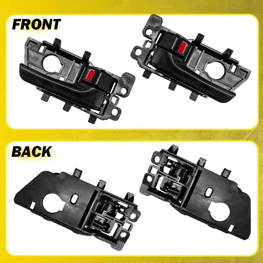 Set of 2 Front Interior Door Handles for Kia Forte (2010–2013) Black PY