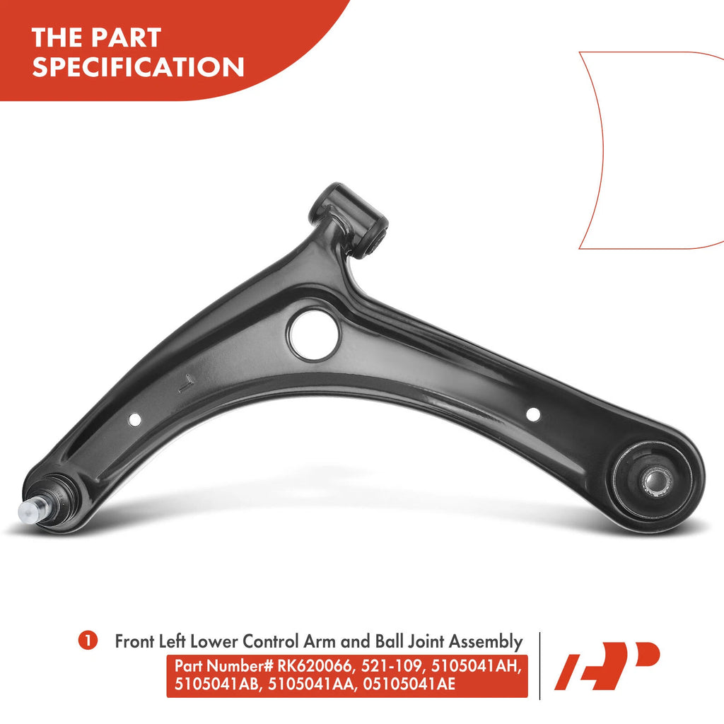 Front Left Lower Control Arm Ball Joint for Jeep Compass Patriot (2007-2017)
