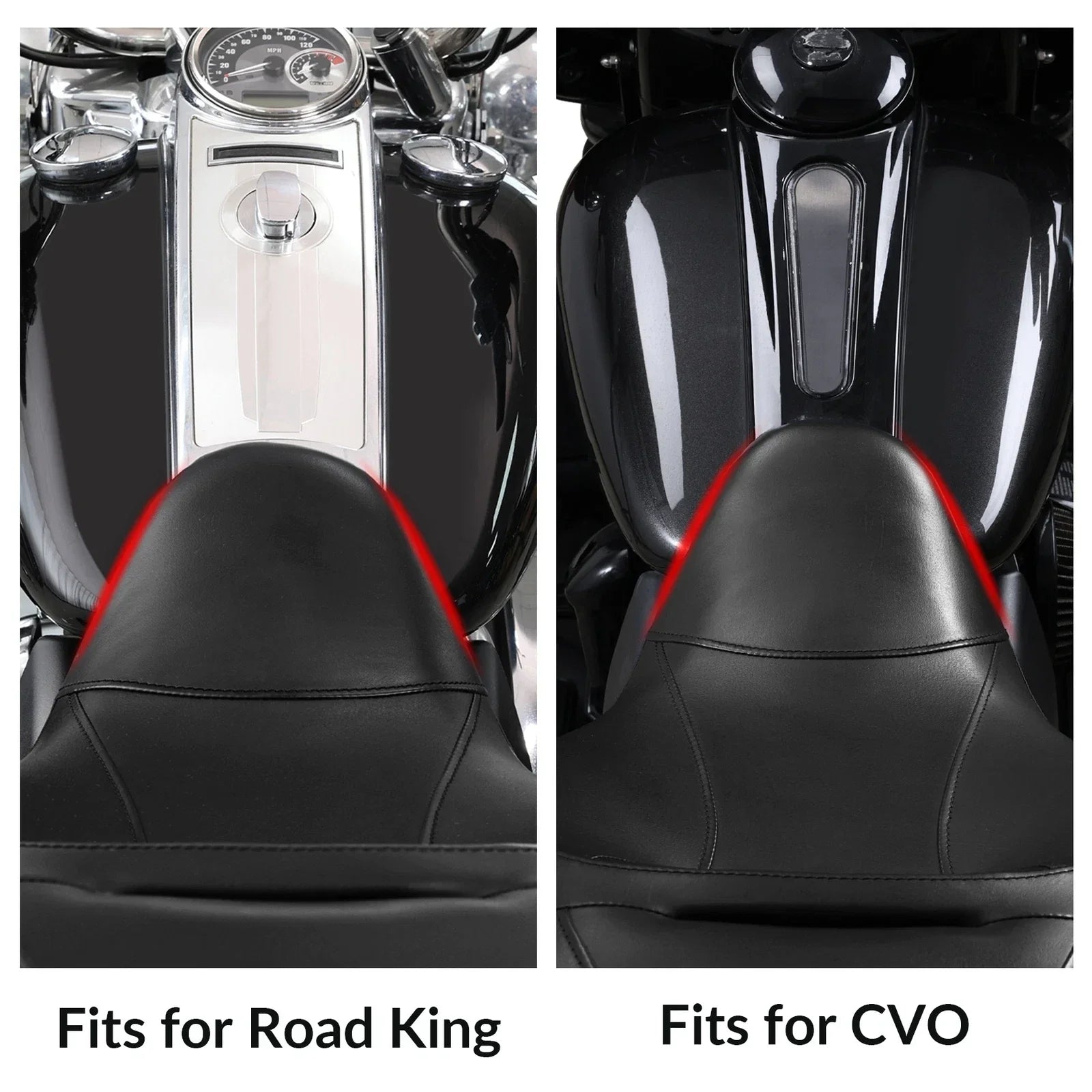 Driver Passenger Seat Backrest Pad for Harley Street Road Glide (2014-2023)