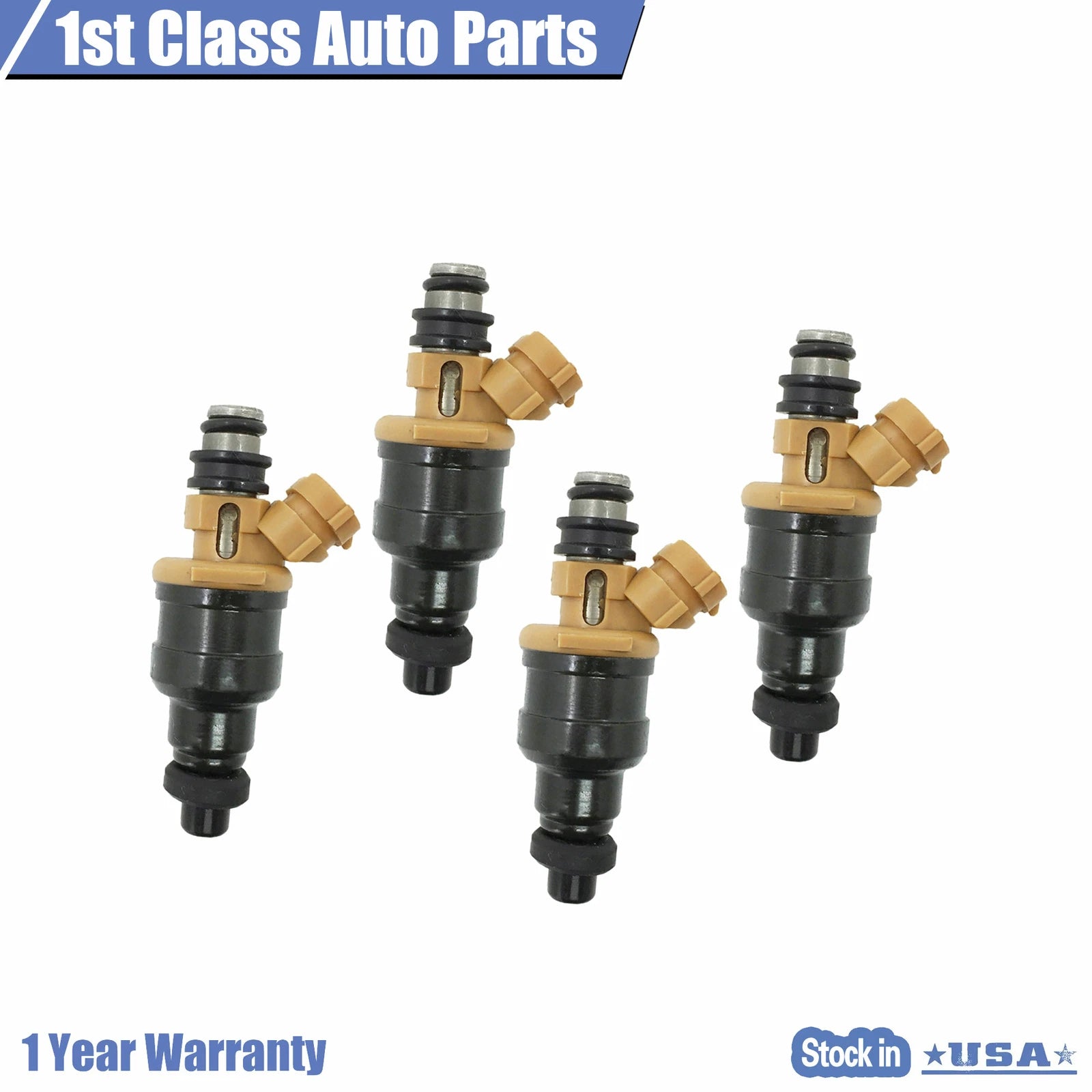 Set of 4 Fuel Injectors for Ford Escort Mazda Miata Protege Kia Sephia (1990–2002)