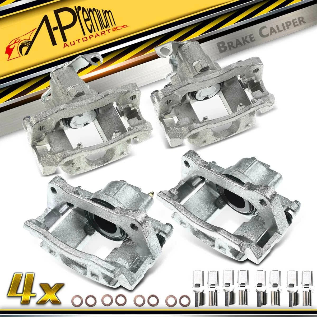 Set of 4 Brake Calipers for Dodge Grand Caravan (2008–2012)