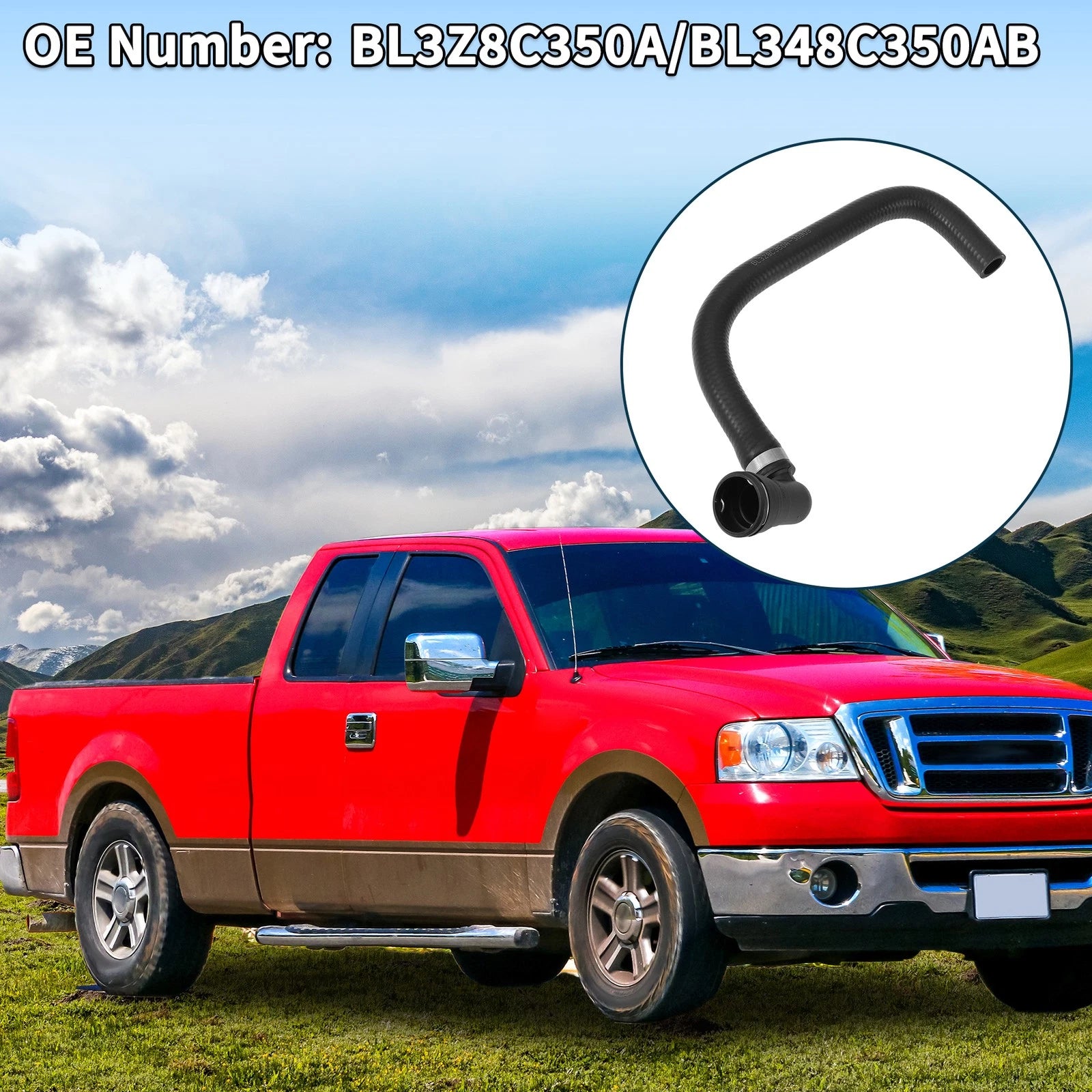 Radiator Hose Coolant Pipe for Ford F-150 (2011–2014) No.BL3Z8C350A Rubber