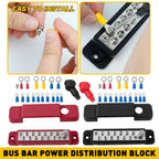 2Pc 12 Way Bus Bar Block Terminal for Car Boat Marine (12V DC 180A)