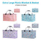 Extra Large Waterproof Picnic Blanket with Storage Box