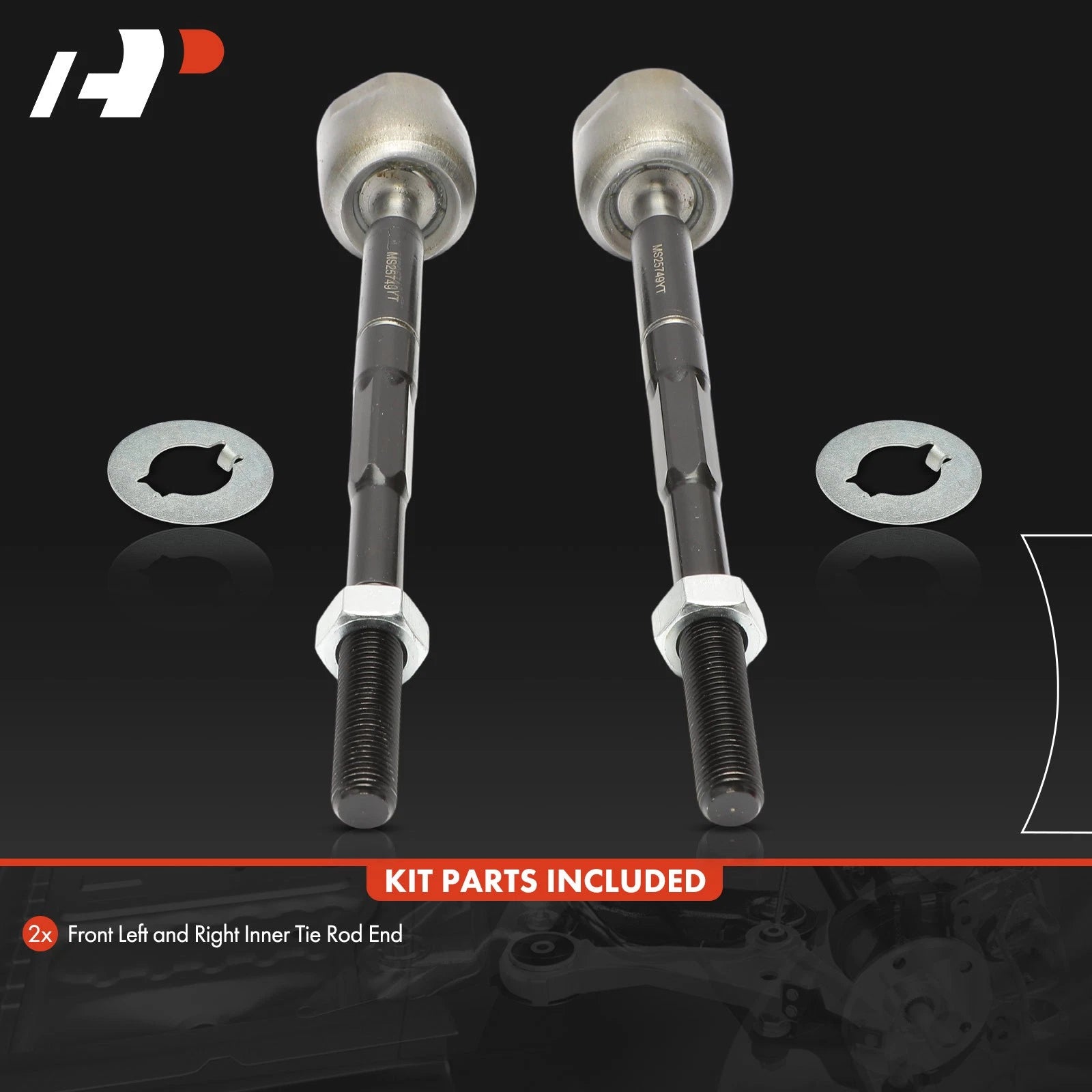 2X Front Inner Side Tie Rod End for Jeep Grand Cherokee (2021–2024)