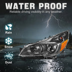 Projector Headlights for Subaru Outback/Legacy (2010–2014) Black Housing Amber Corner