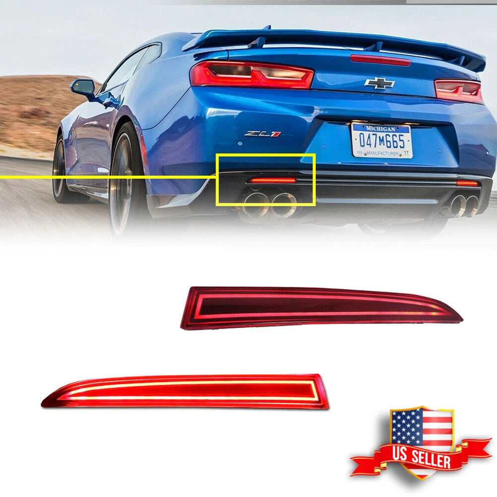 LED Bumper Reflector Brake Lights for Chevrolet Camaro (2016–2022)