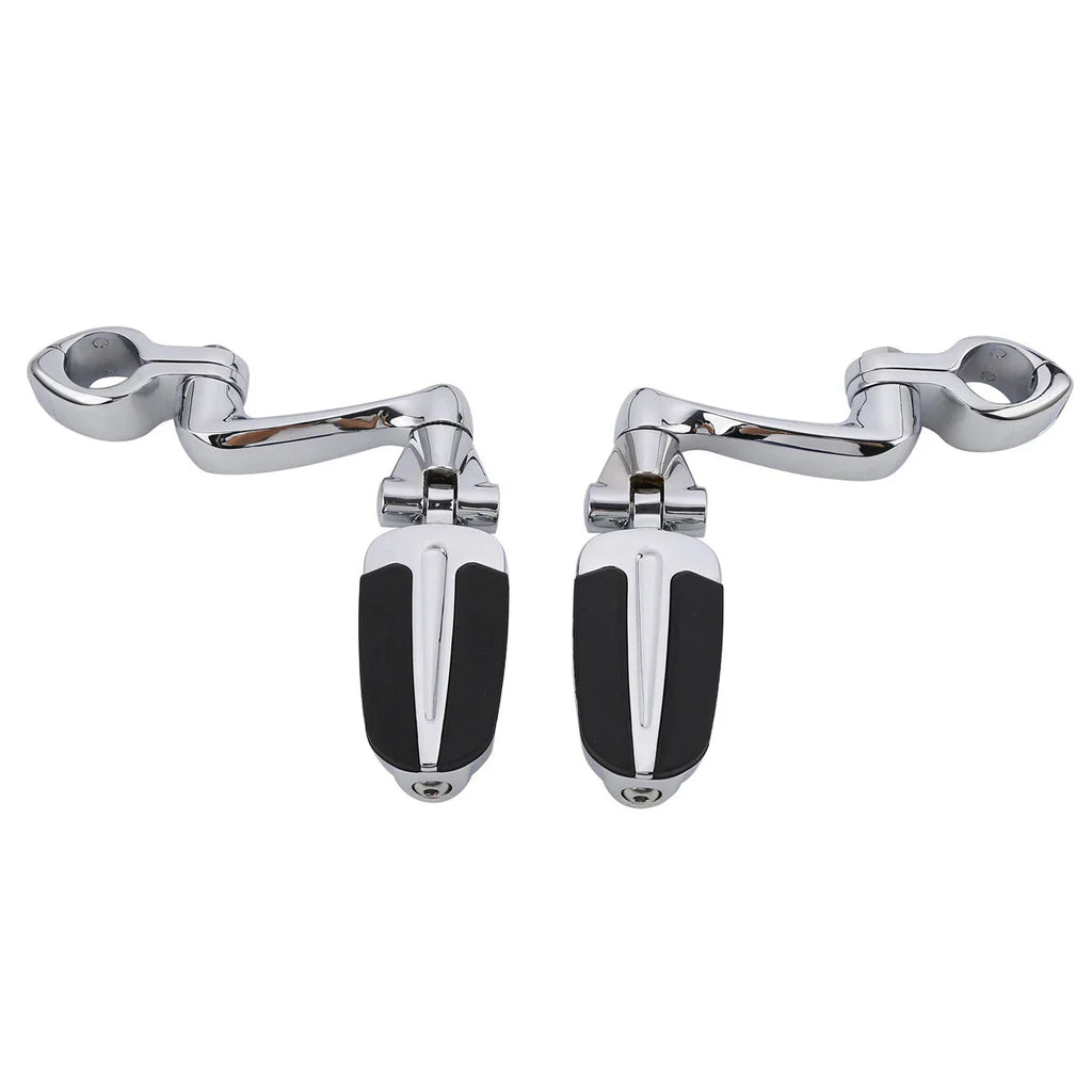 Chrome 1.25" Highway Bar Footpegs for Harley Softail Sportster