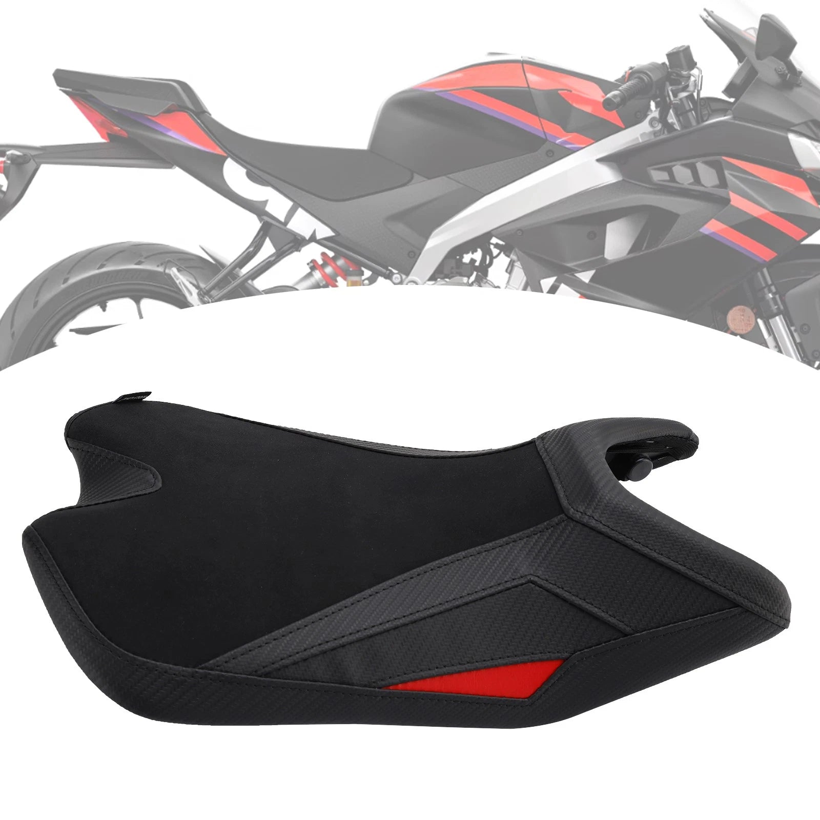 Lower Front Driver Seat Pillion Saddle Red for Aprilia RS457 (2024–2025)