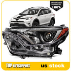 Left Side Headlight Assembly for Toyota RAV4 (2016–2018) Black Projector