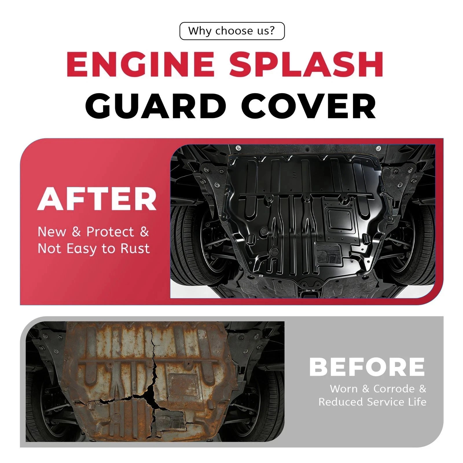 Front Engine Splash Shield for Infiniti Q50 Q60 (2014–2024)