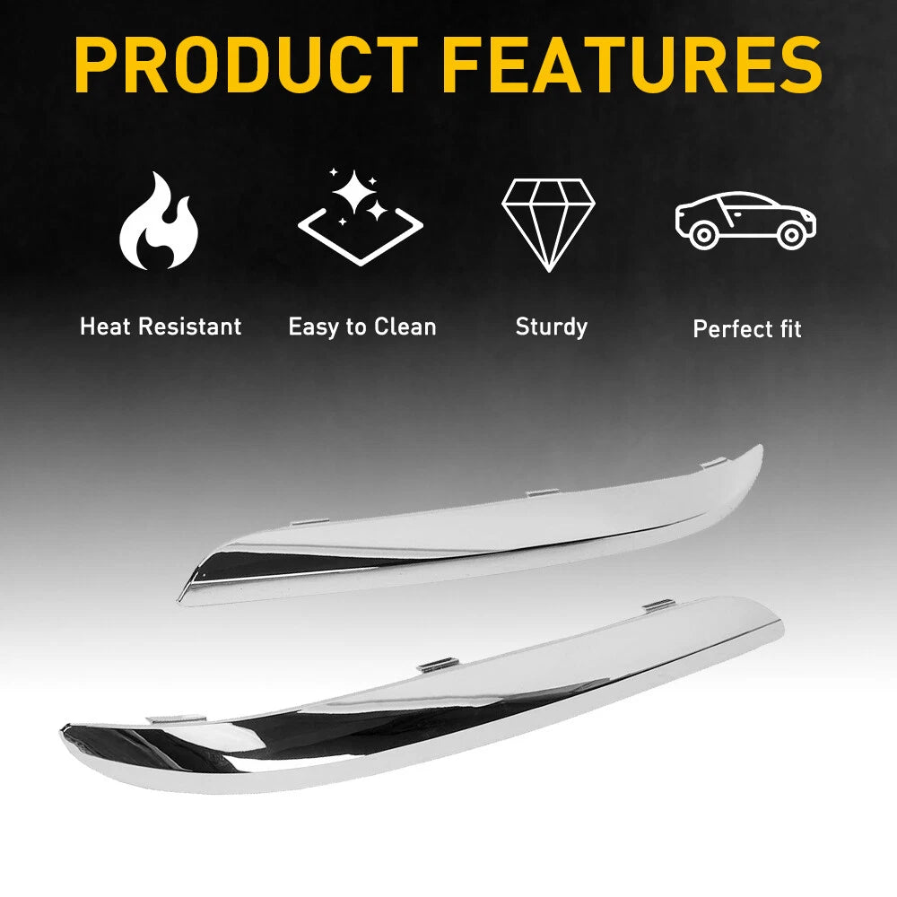 Set of 2 Chrome Front Bumper Moldings for Chrysler 300 (2011–2014)