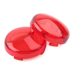 Pair Red Turn Signal Lens Light Cover for Harley Touring Softail Dyna