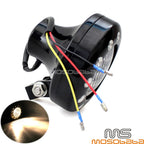 Drilled Headlight 4.5" for Harley Cafe Racer Sportster Chopper