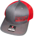 DMAX Trucker Hat for Diesel Truck (Gray/Red Mesh, Richardson 112)