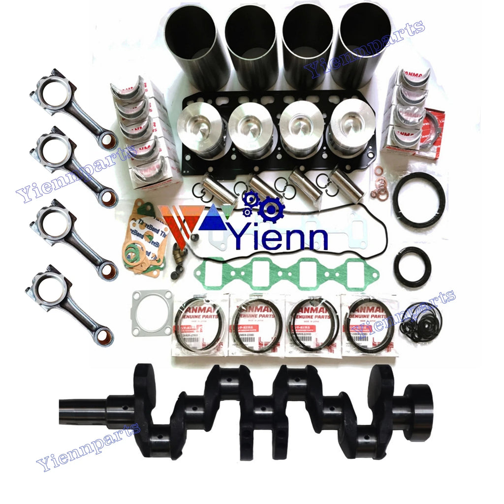 Crankshaft Overhaul Rebuild Kit for Yanmar 4TN84E 4TN84-RJK (John Deere 1070)