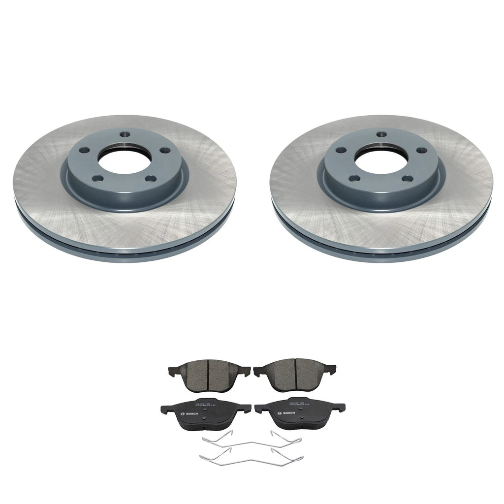 DuraGo Front Rotors & Bosch QuietCast Ceramic Pads for Mazda 3 2004–2013