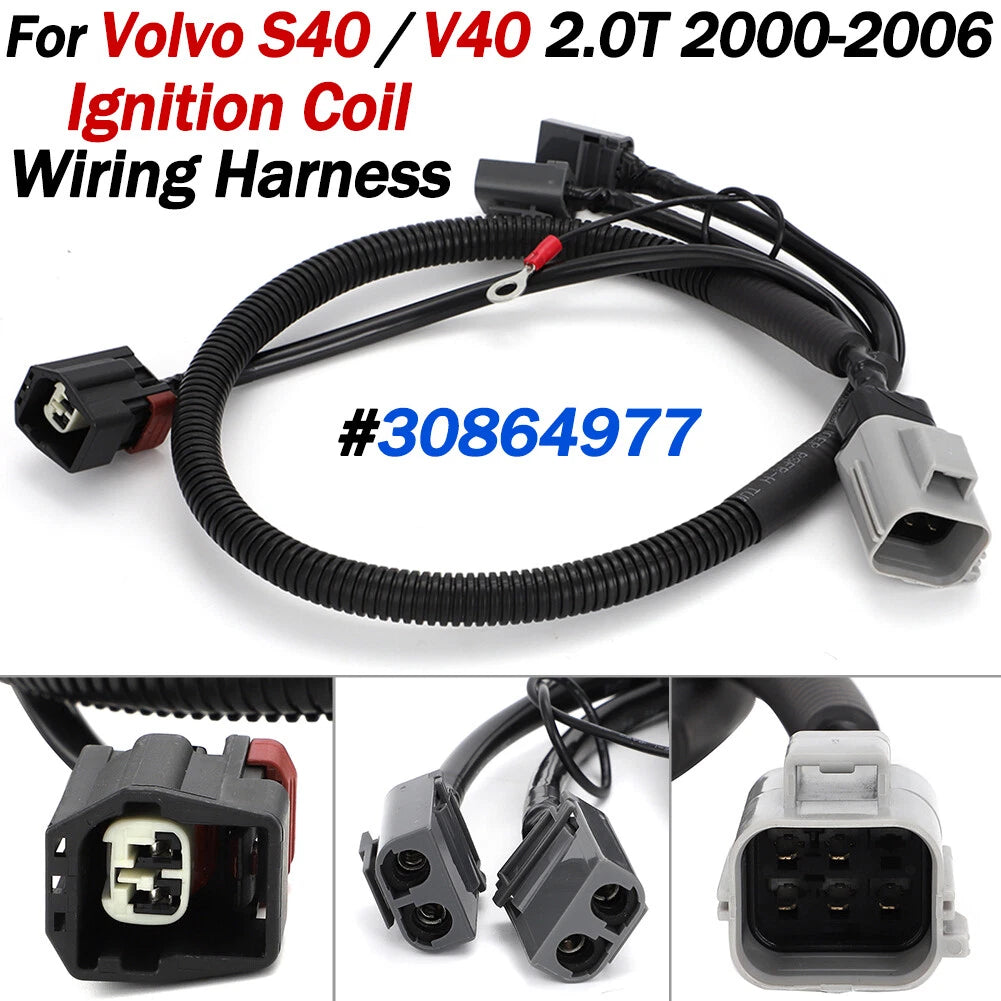 Ignition Coil Wiring Harness for Volvo S40 V40 2.0T (2000–2006) 30864977