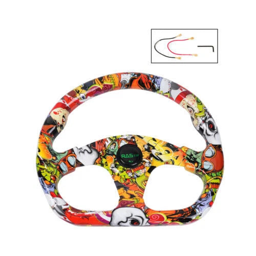 D Shape Drift Racing Steering Wheel for Universal Fit