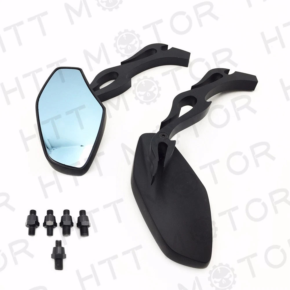 Rearview Mirrors for Honda Suzuki Chopper Bobber Cruiser (8-10mm)