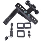 Adjustable Trailer Hitch 8" Drop/Rise w/ 2" & 2-5/16" Ball for 2" Receiver