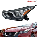 Halogen Headlight for Nissan Versa (2020–2021) Chrome Driver Left Side