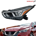 Halogen Headlight for Nissan Versa (2020–2021) Chrome Driver Left Side