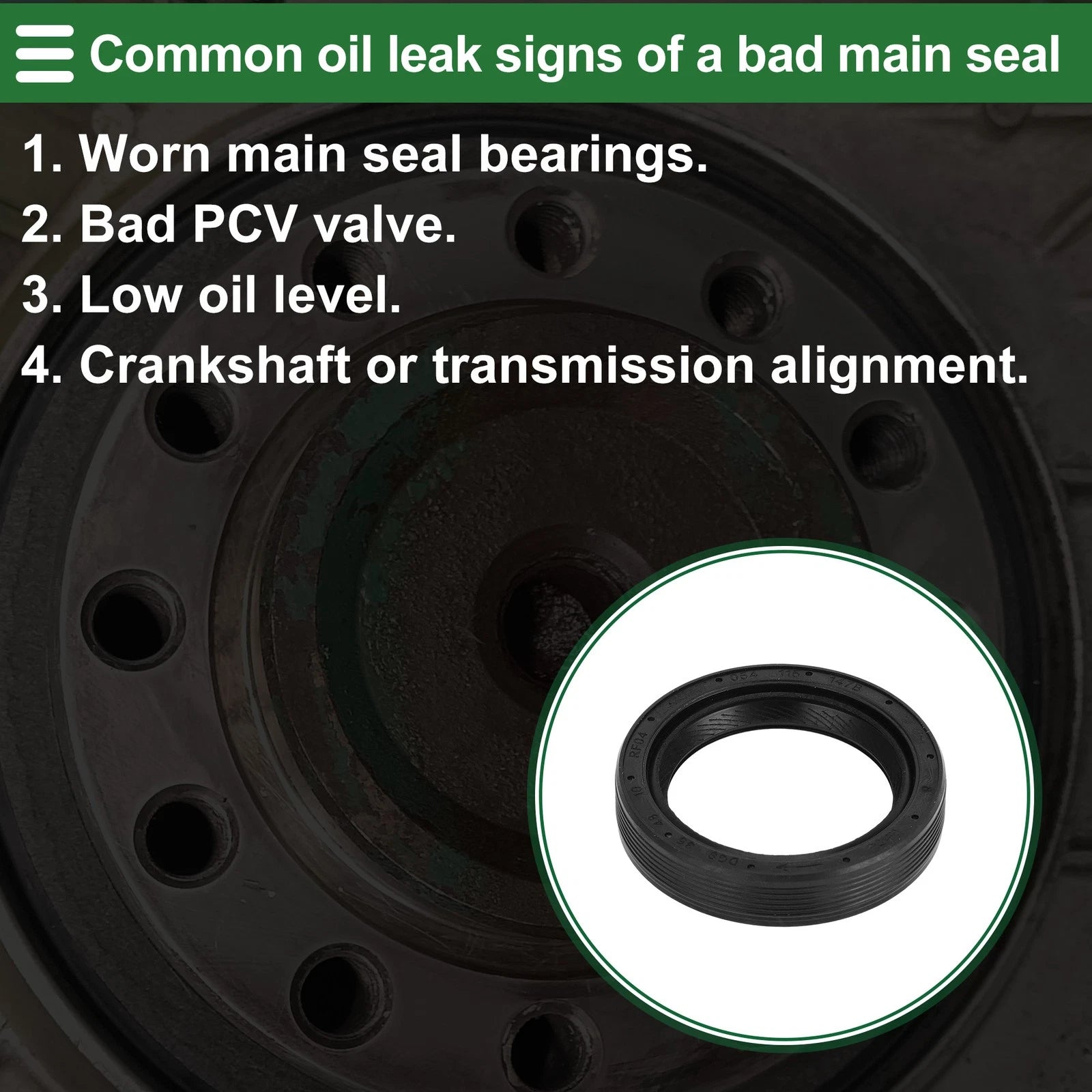 1 Pc Front Crankshaft Oil Seal for Volkswagen Passat (1993–1998) No. 054115147B
