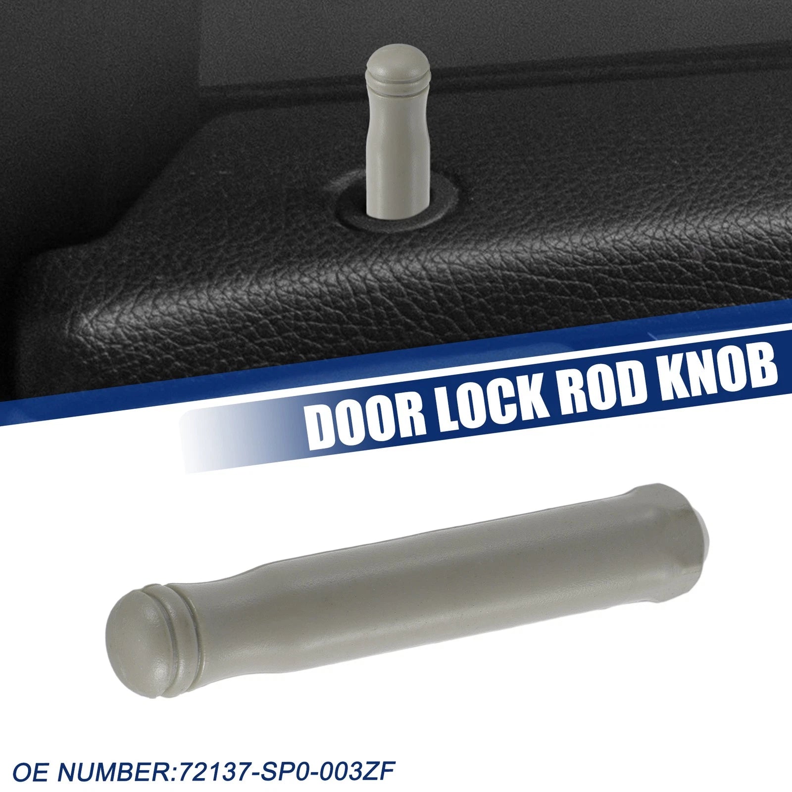 Auto Door Lock Rod Knob Gray for Honda Civic (1996–2000) No.72137-SP0-003ZF