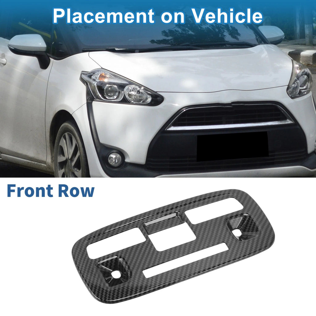 Front Row Headlight Trim Bezel for Toyota Sienta (2022–2023) Carbon Fiber Black