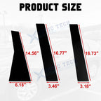 Door Pillar Post Window Trim for Honda CR-V (2017-2022) Glossy Black Set