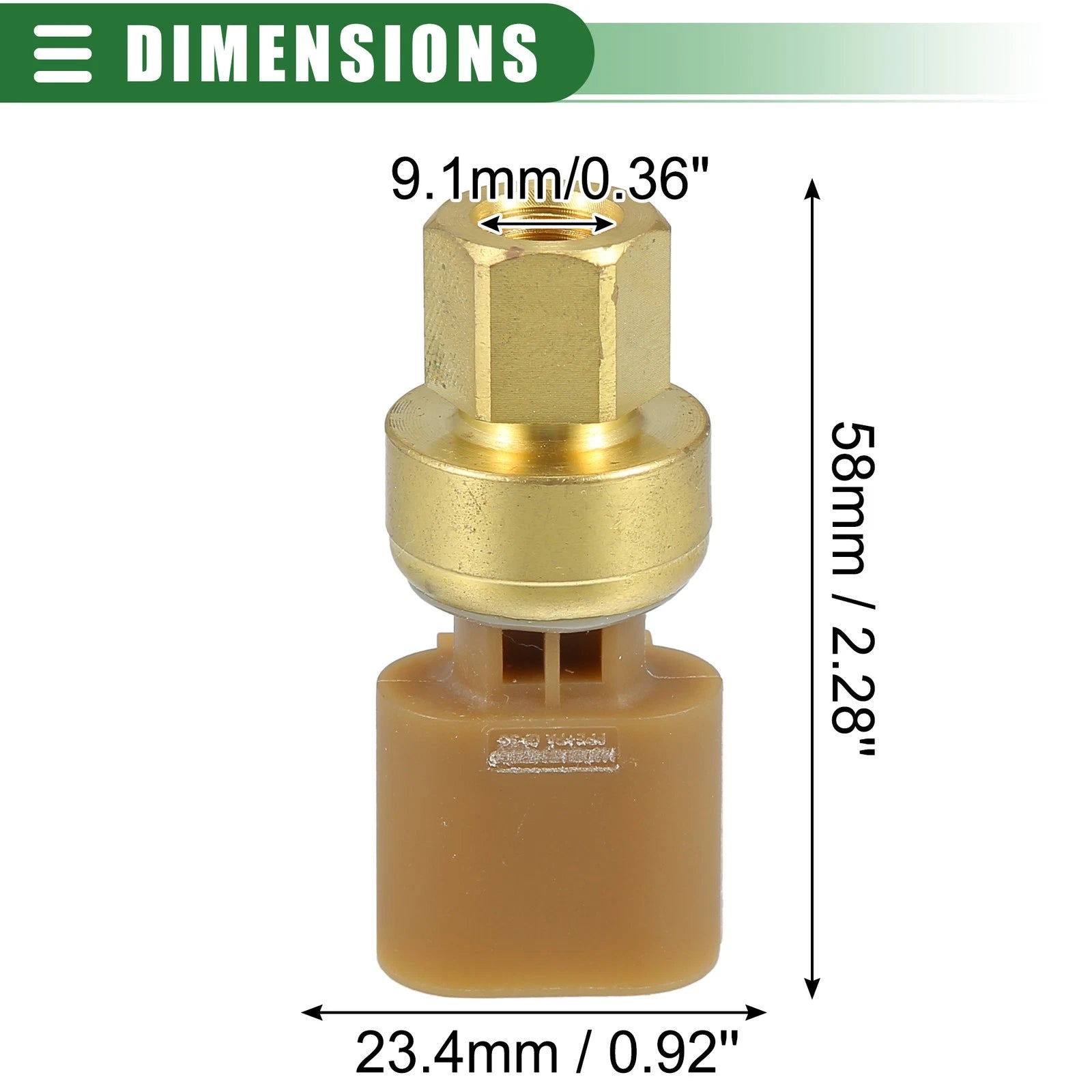 Air Pressure Temperature Sensor for Buick (Plastic Gold Tone Brown)