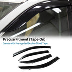 Set of 4 Window Deflectors for Toyota Corolla (2003) - Side Vent Visors Black