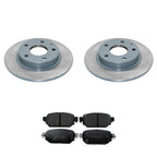 Set of 2 DuraGo Rear Rotors & Akebono ProACT Ceramic Pads for Mazda 3 (2017–2021)