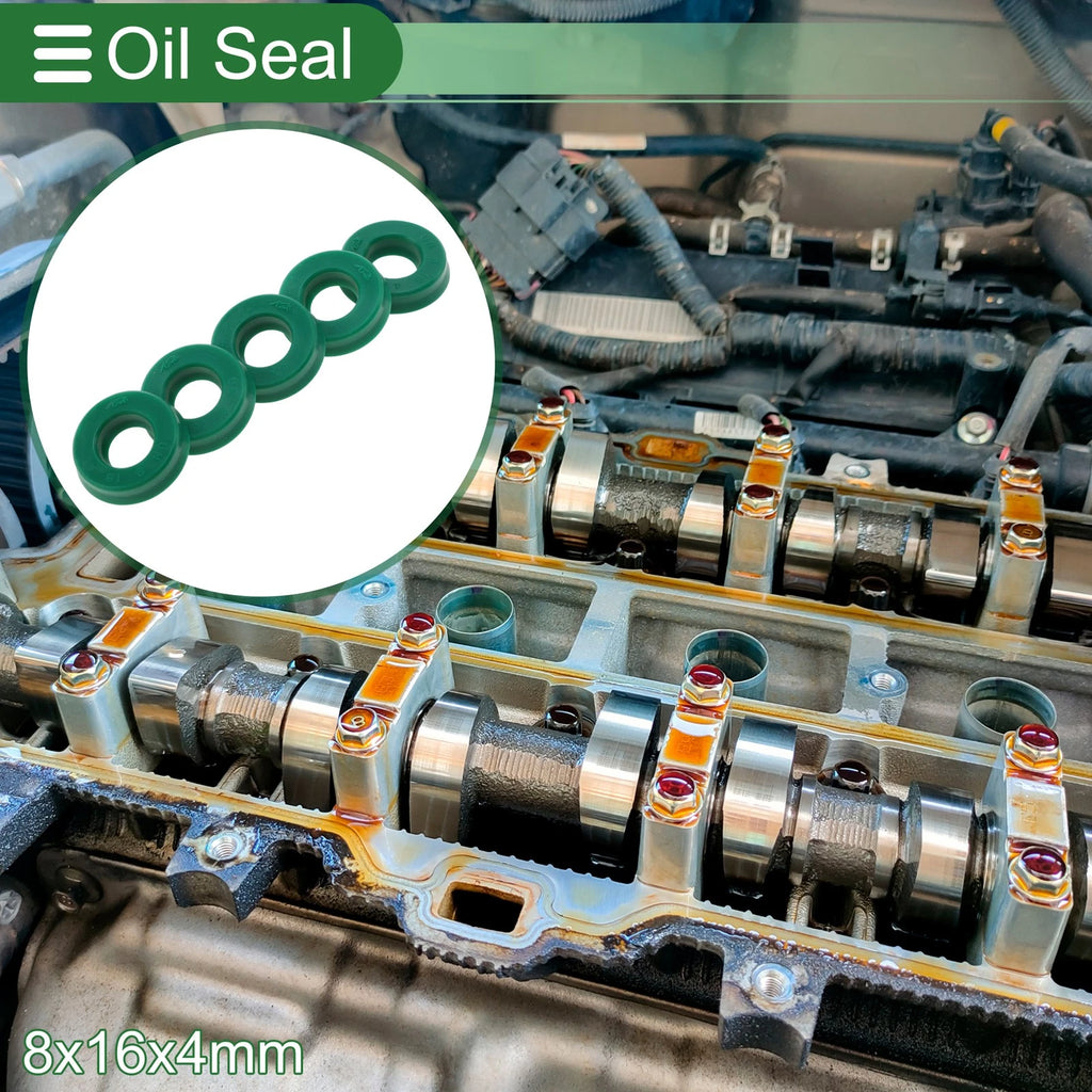 Set of 5 Oil Seal Ring 8x16x4mm for Rotary Shaft (High Pressure)