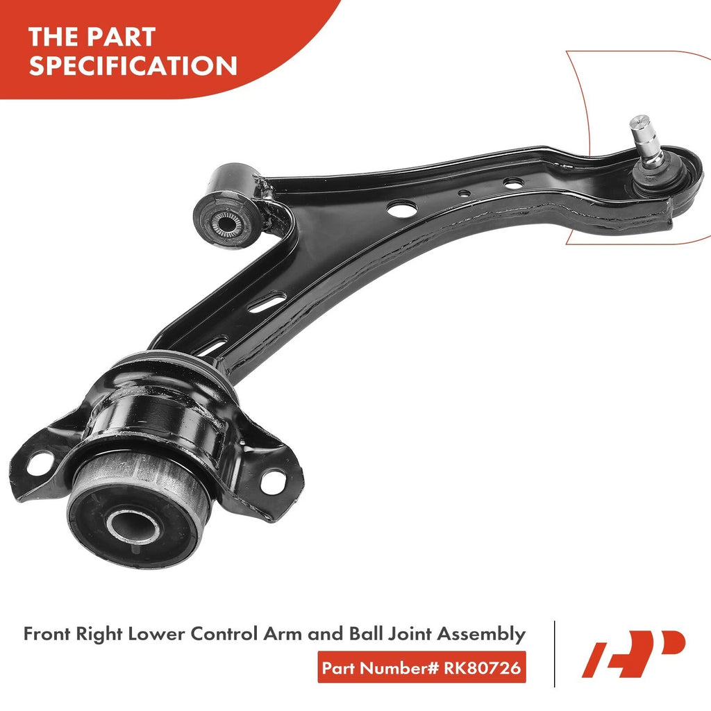 Front Right Lower Control Arm with Ball Joint for Ford Mustang (2005-2010)