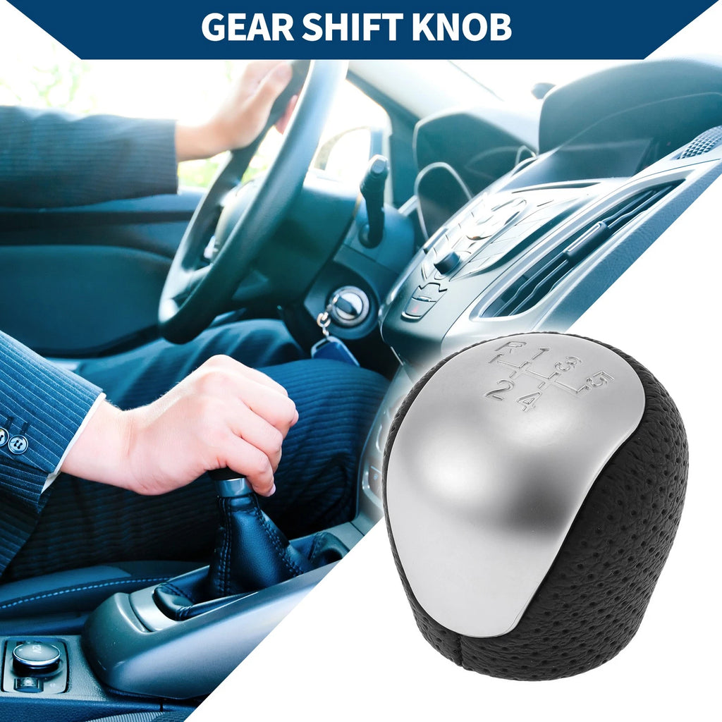 5 Speed Manual Gear Shifter Knob for Hyundai Elantra (2009–2012) Faux Leather Black
