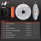 Front Side Drilled Brake Rotors for Mercedes-Benz E550 (2007–2009)