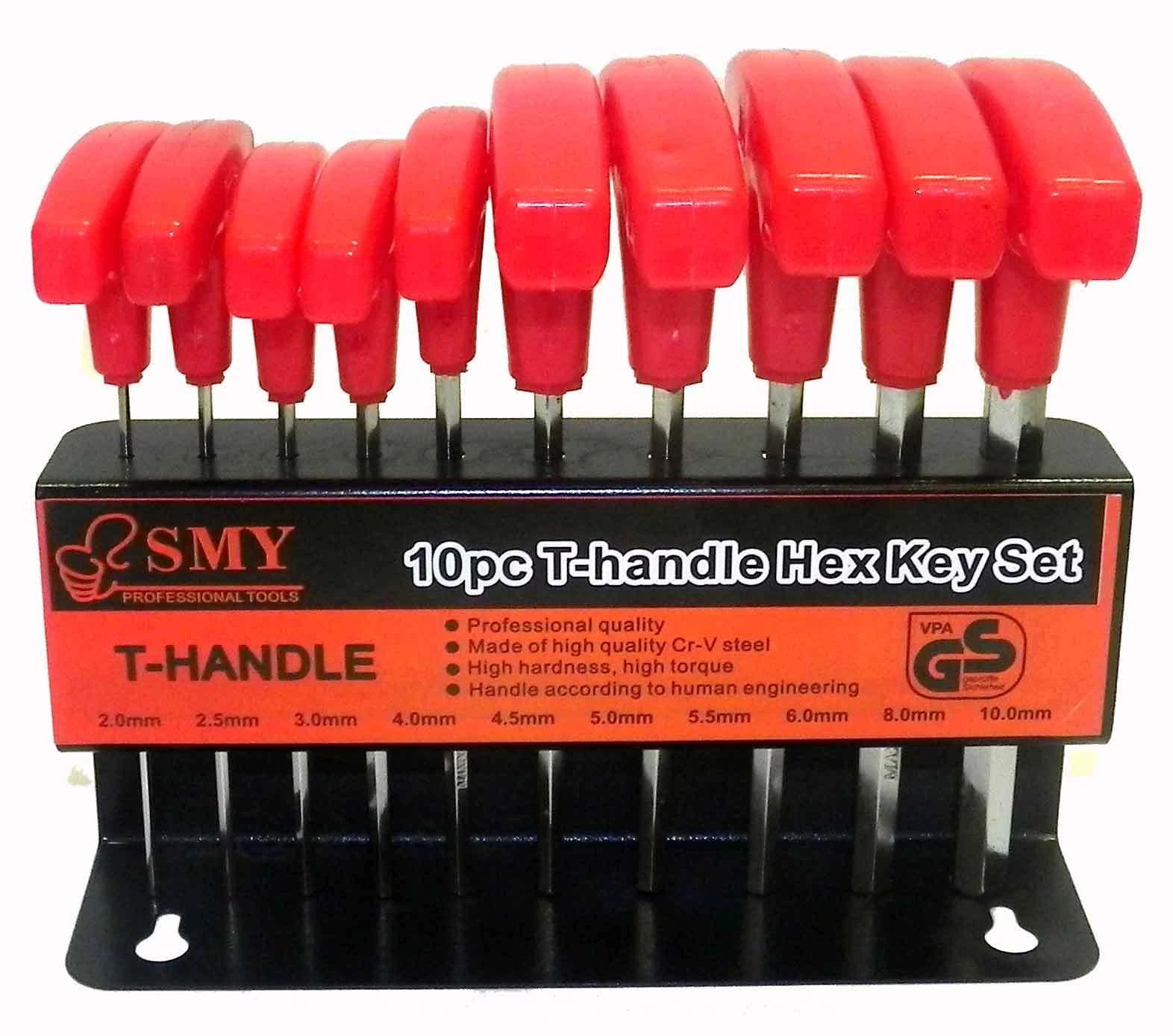 10-Piece T-Handle Hex Key Set for SMY (Metric) - 990-245