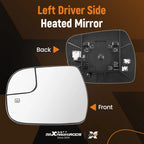 Power Heated Left Side View Mirror Glass for Toyota Sienna (2014–2020)