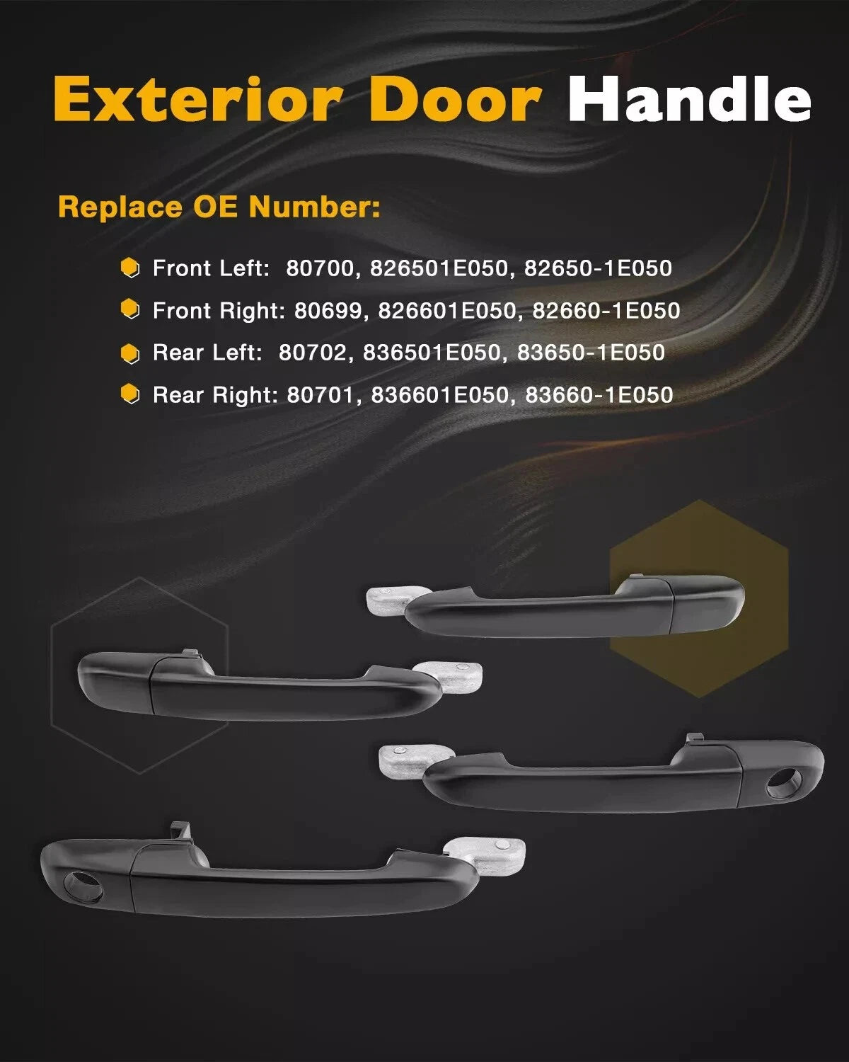 Exterior Door Handle Set LH RH for Hyundai Accent (2006–2011)